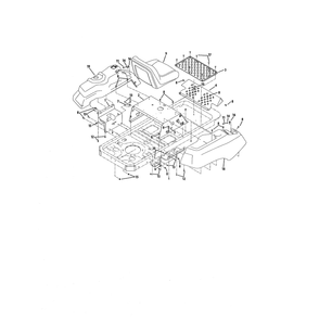 Operator's Platform Diagram and Parts List for 17WI2ACP056  Cub Cadet Lawn Tractor